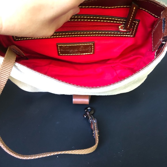 Dooney & Bourke Derby Florentine Flap Saddle Suede Crossbody Bag Equestrian - Picture 9 of 16